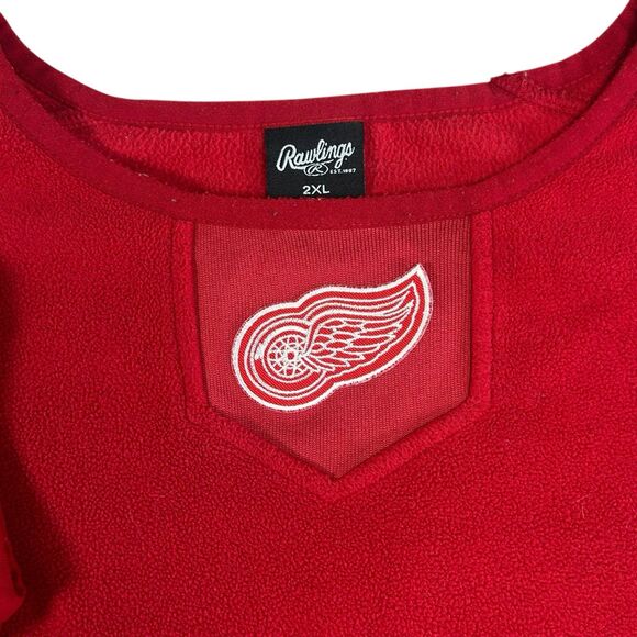 Detroit Red Wings Sweatshirt Mens XXL Rawlings Center Logo Fleece NHL Hockey Y2K - Picture 3 of 13